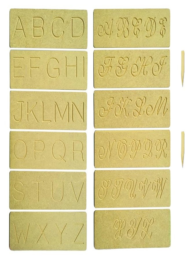 RCW Wooden Tracing Board for Kids | Educational Reading & Writing Board Toys for 2+ Years Old Kids | A to Z Capital & Cursive Double-Sided Slate with Pencil (6 Pieces Only) - Image 1